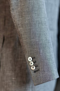 Load image into Gallery viewer, Harrods Flap Pocket Jacket in Black and White Linen Puppytooth