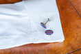 Load image into Gallery viewer, Handmade Silver & Enamel Cufflinks