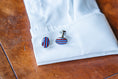 Load image into Gallery viewer, Handmade Silver & Enamel Cufflinks