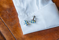 Load image into Gallery viewer, Handmade Silver & Enamel Cufflinks