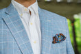 Load image into Gallery viewer, Harrods Flap Pocket Sportcoat in Sky Blue Glenplaid Linen