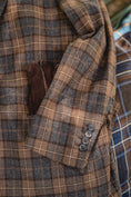 Load image into Gallery viewer, Super-Merino & Cashmere Sportcoat in Sable & Tan Multi-Windowpane CR 1601