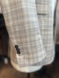 Load image into Gallery viewer, Tan, White and Grey Multiplaid Harrods Flap Pocket Jacket