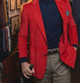 Load image into Gallery viewer, Corduroy Patch Pocket Jacket in Red