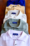 Load image into Gallery viewer, Crittenden Linen/Cotton Knit Shirt in Olive Cuban Collar
