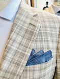 Load image into Gallery viewer, Tan, White and Grey Multiplaid Harrods Flap Pocket Jacket
