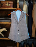 Load image into Gallery viewer, Linen Six-Button Vest in Glenplaid Linen CR 1543