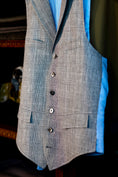 Load image into Gallery viewer, Linen Six-Button Vest in Glenplaid Linen CR 1543