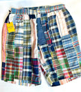 Load image into Gallery viewer, OMTC Patchwork Madras Shorts