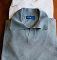 Load image into Gallery viewer, Crittenden Linen/Cotton Knit Shirt in Olive Cuban Collar