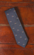 Load image into Gallery viewer, Crittenden Equestrian Tie in Hunting Motif "Riding Out"