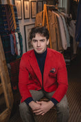 Load image into Gallery viewer, Corduroy Patch Pocket Jacket in Red