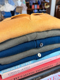 Load image into Gallery viewer, Crittenden Linen/Cotton Knit Shirt in Olive Cuban Collar