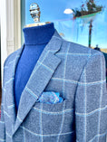 Load image into Gallery viewer, Harrods Flap Pocket Sportcoat in Charcoal Lambswool Windowpane