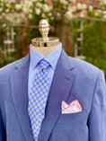 Load image into Gallery viewer, Harrods navy silk linen