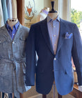 Load image into Gallery viewer, Harrods navy silk linen