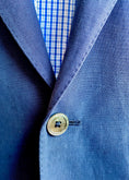 Load image into Gallery viewer, Harrods navy silk linen