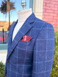 Load image into Gallery viewer, Harrods Flap Pocket Sportcoat in Navy Windowpane