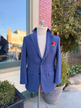 Load image into Gallery viewer, Wool & Cashmere Harrods Flap Pocket Sportcoat in Twilight Blue CR 1660