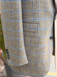 Load image into Gallery viewer, Harrods Flap Pocket Jacket in Tan/Cream Glen Windowpane CR 1626