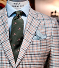 Load image into Gallery viewer, Crittenden Harrods Flap Pocket Sportcoat in Rust, Olive and Cream Check