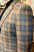 Load image into Gallery viewer, Super-Merino & Cashmere Sportcoat in Sable & Tan Multi-Windowpane CR 1601