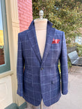 Load image into Gallery viewer, Harrods Flap Pocket Sportcoat in Navy Windowpane