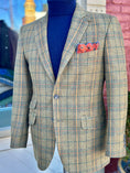 Load image into Gallery viewer, Hacking Jacket in Lambswool Moss/Red/Gold Multiplaid CR 1405