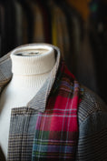 Load image into Gallery viewer, Cashmere and Wool Traveller Coat in Glenplaid/Houndstooth Doublecloth