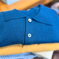 Load image into Gallery viewer, Crittenden Linen/Cotton Knit Polo in Bright Navy