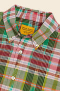 Load image into Gallery viewer, Original Madras Trading Company's Green/Pink Long-Sleeve Madras Shirt