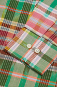 Load image into Gallery viewer, Original Madras Trading Company's Green/Pink Long-Sleeve Madras Shirt