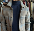 Load image into Gallery viewer, Cashmere and Wool Traveller Coat in Glenplaid/Houndstooth Doublecloth