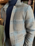Load image into Gallery viewer, Cashmere and Wool Traveller Coat in Glenplaid/Houndstooth Doublecloth