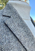 Load image into Gallery viewer, Hacking Jacket in Dark Brown/Cream Shetland Herringbone