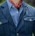 Load image into Gallery viewer, Crittenden Safari Jacket in Navy 100% Linen
