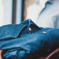 Load image into Gallery viewer, Crittenden x Edo Chambray Shirting, Denim
