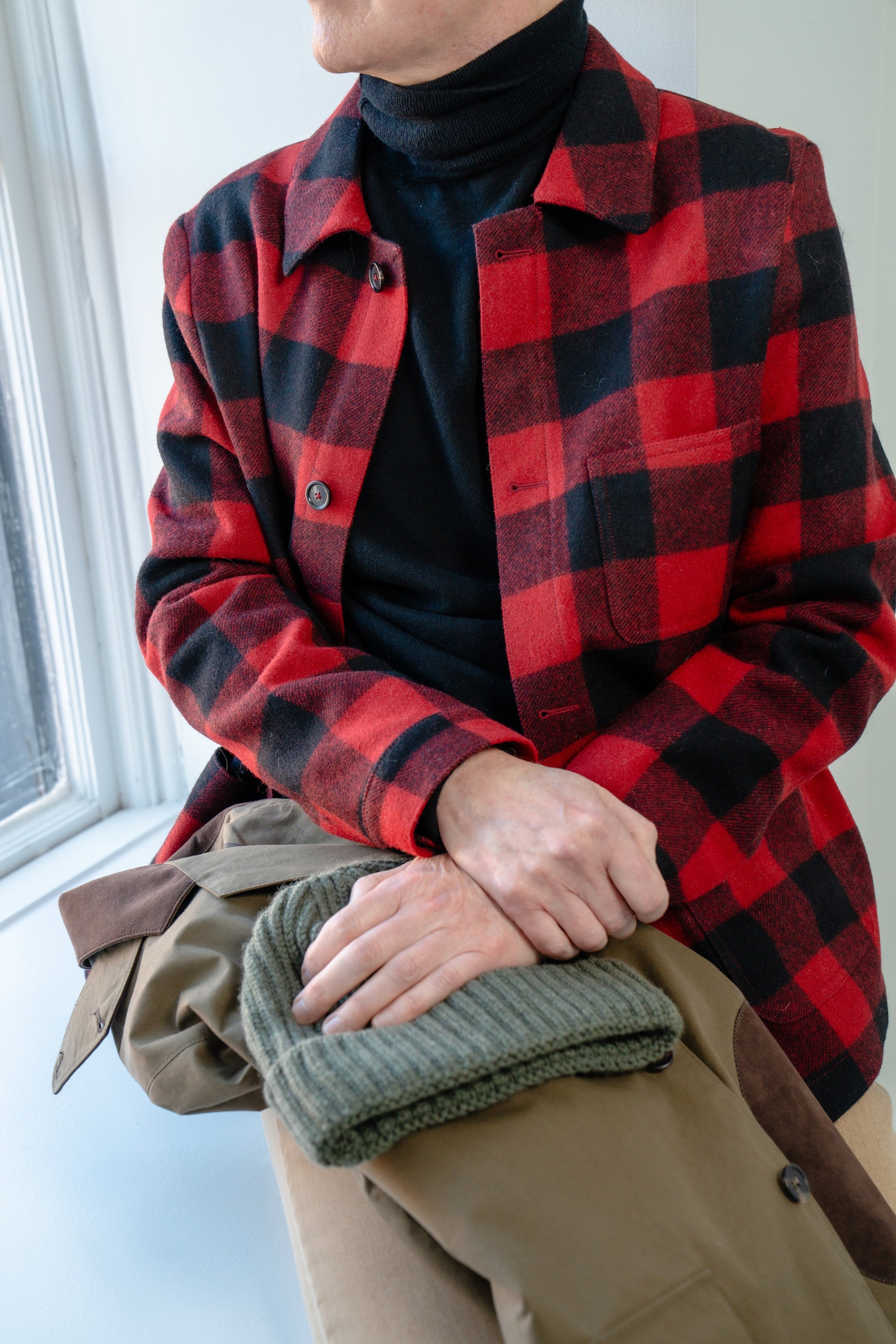 Traveller Jacket in Red/Black Plaid