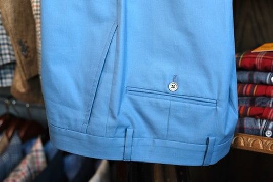 Crittenden Cotton Trousers in Bond Blue
