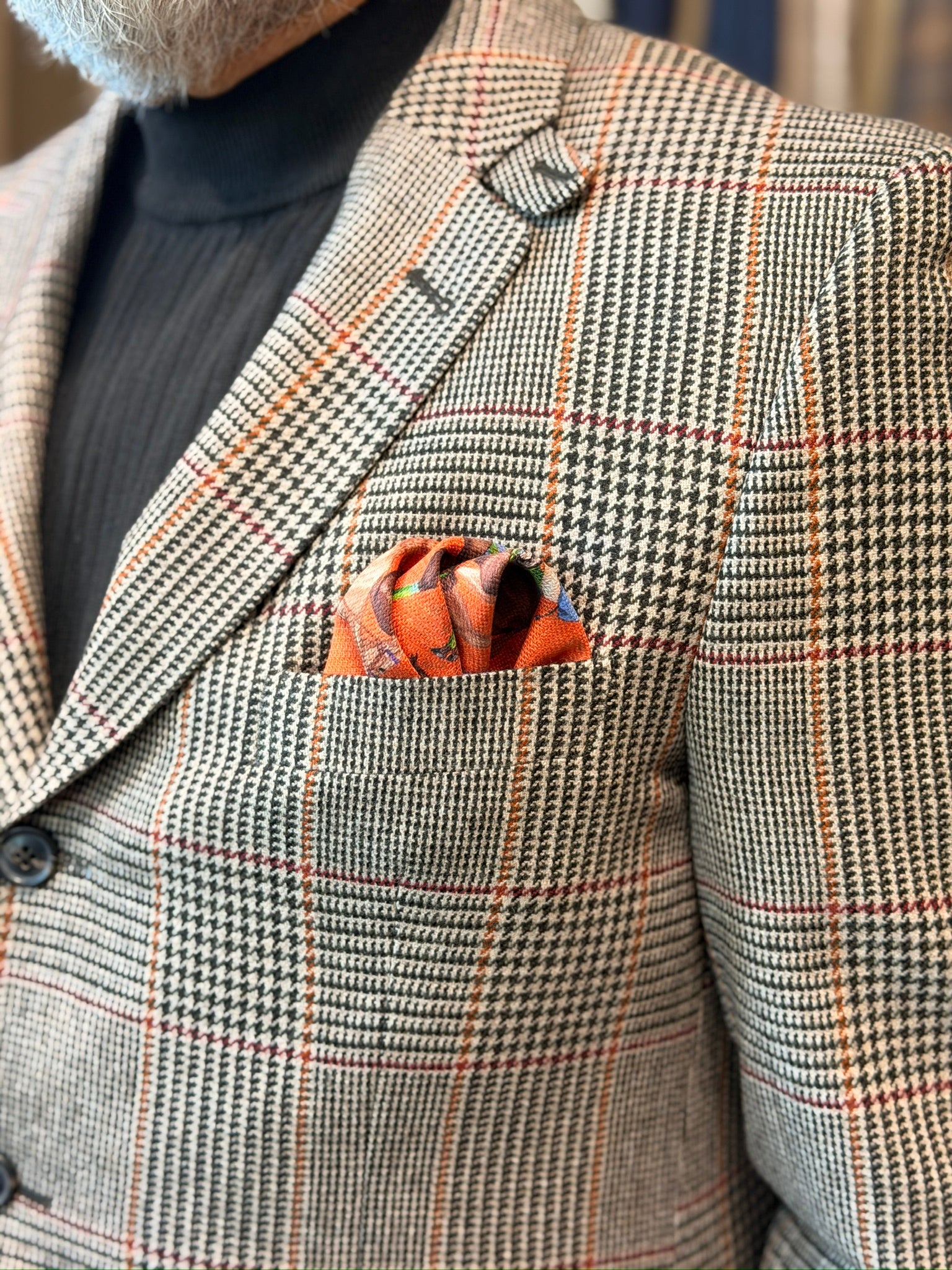 Harrods Jacket in Modern Russell Plaid Super Merino & Cashmere CR 1600