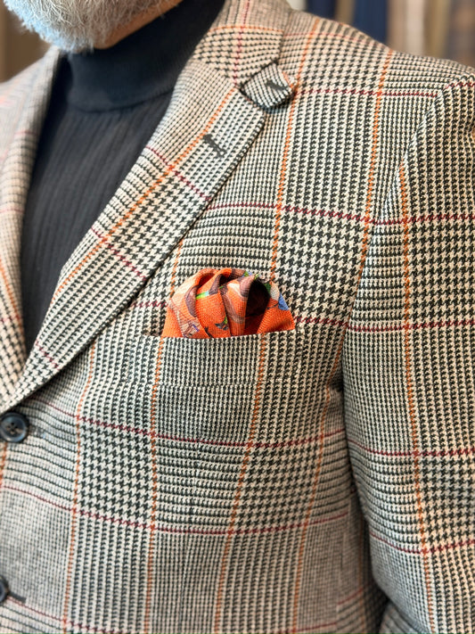 Harrods Jacket in Modern Russell Plaid Super Merino & Cashmere CR 1600