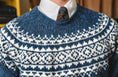 Load image into Gallery viewer, Heather Blue Fair Isle Sweater
