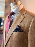 Load image into Gallery viewer, Crittenden Harrods Flap Pocket Sportcoat in Tan Barleycorn Silk Weave
