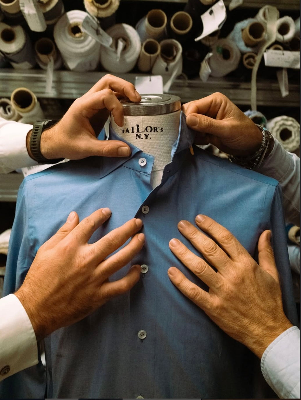 Crittenden x Edo Chambray Shirting, Denim