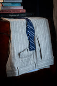 Load image into Gallery viewer, Linen, Wool & Cotton Sand & White Striped Suit CR 1541
