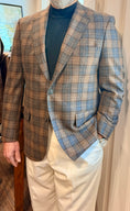 Load image into Gallery viewer, Super-Merino & Cashmere Sportcoat in Sable & Tan Multi-Windowpane CR 1601
