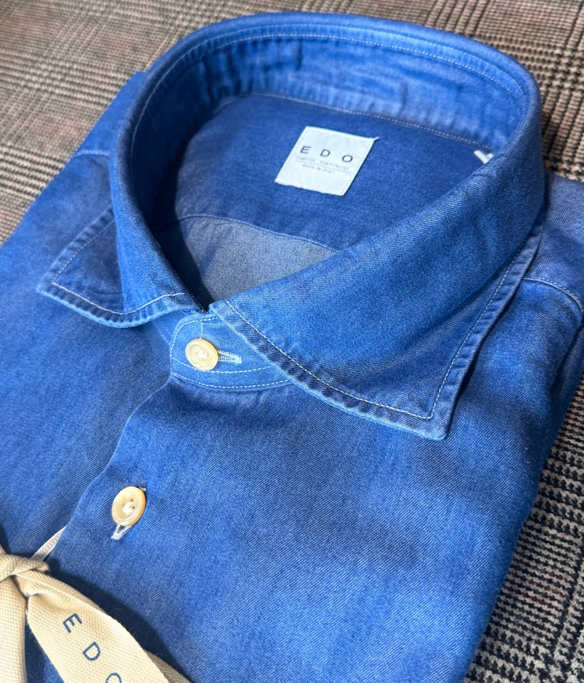 Crittenden x Edo Chambray Shirting, Denim