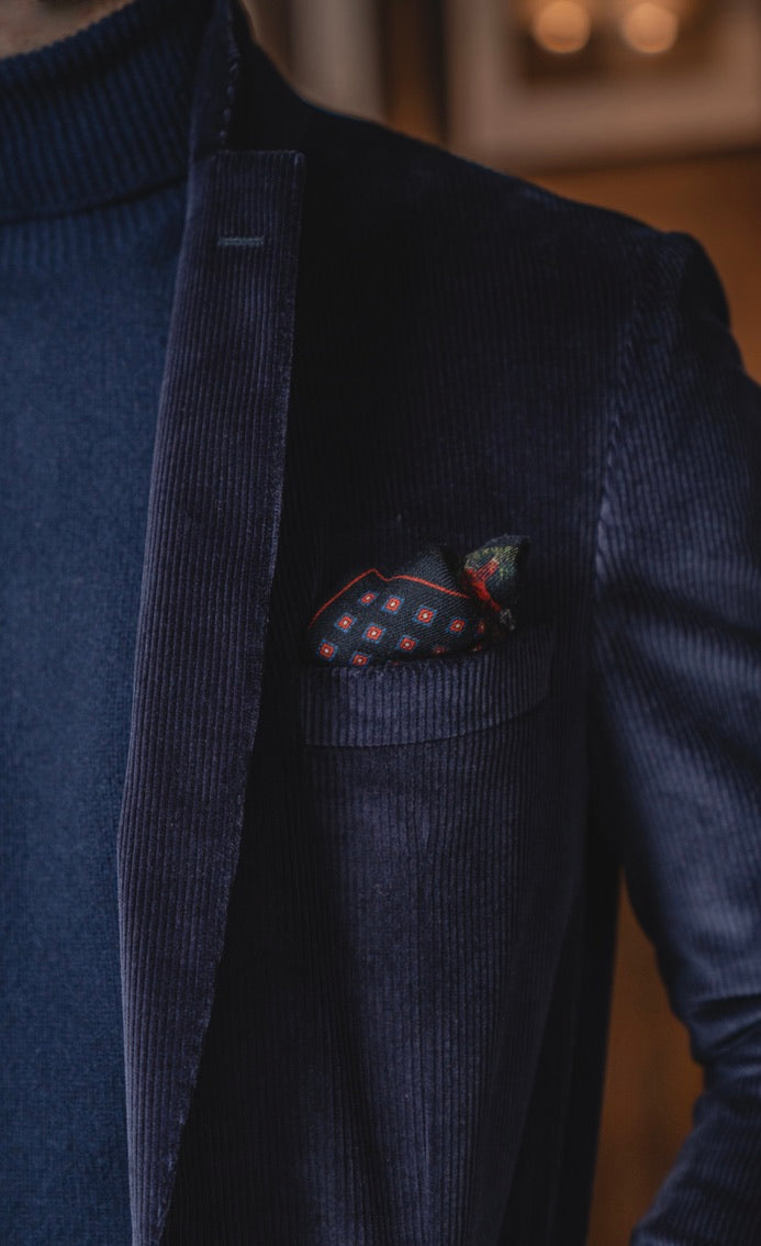 Corduroy Jacket in Navy Wide Wale Patch Pocket – Crittenden