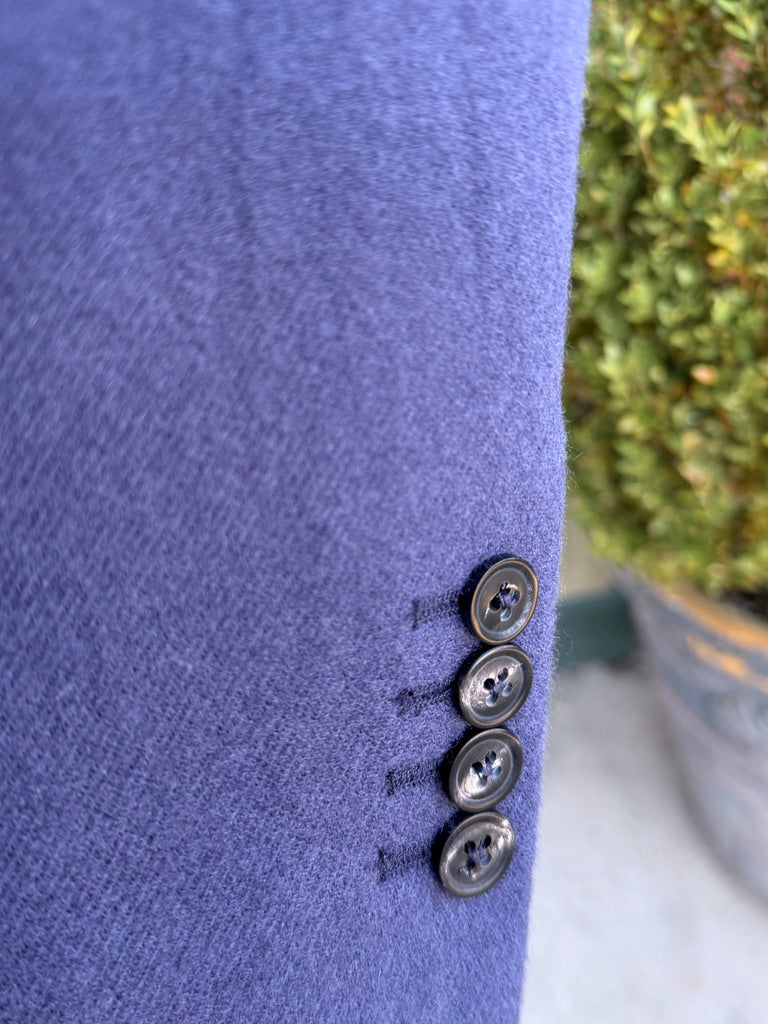 Wool & Cashmere Harrods Flap Pocket Sportcoat in Twilight Blue CR 1660