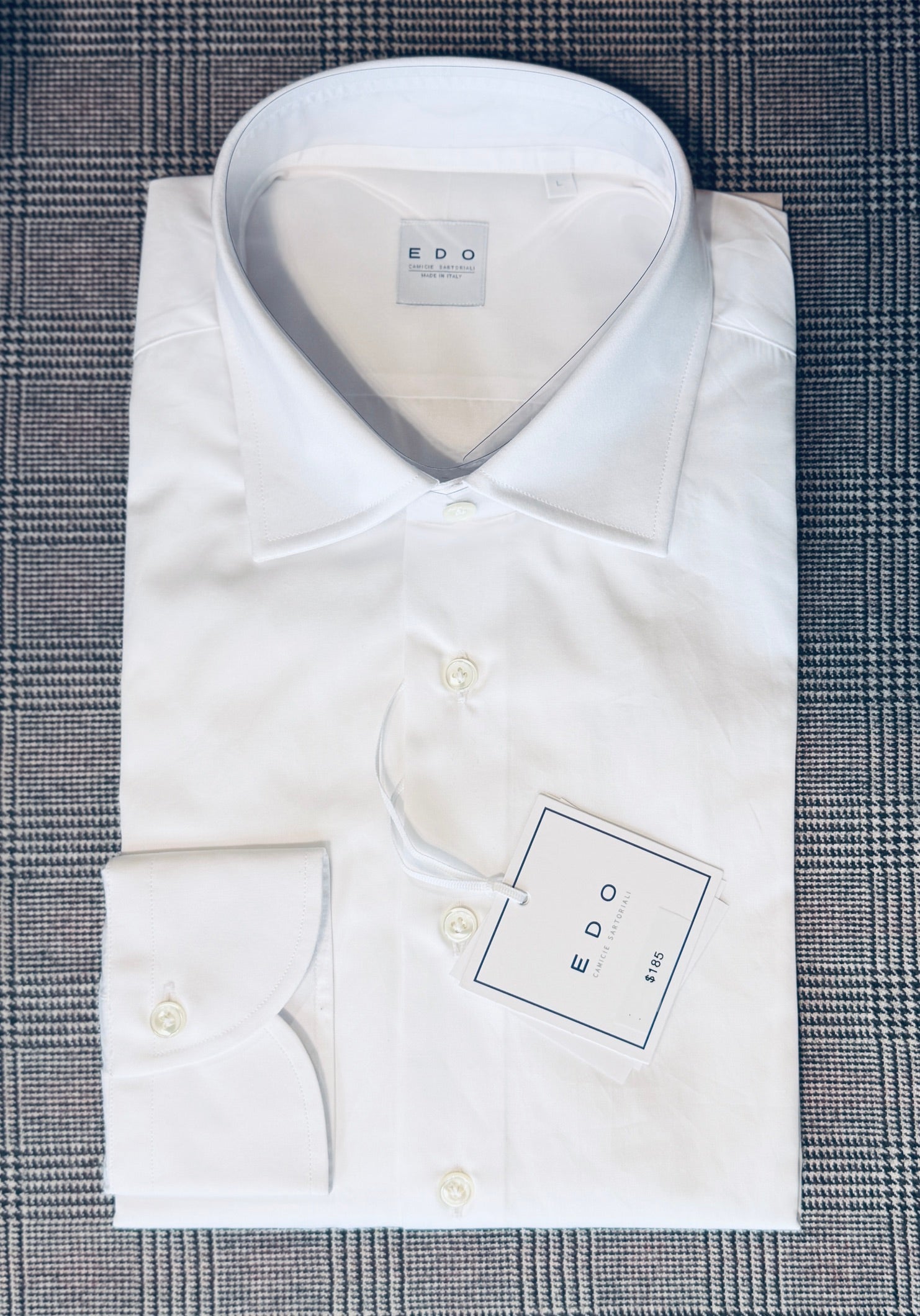 Crittenden x Edo Semi-Spread Collar Shirting, White
